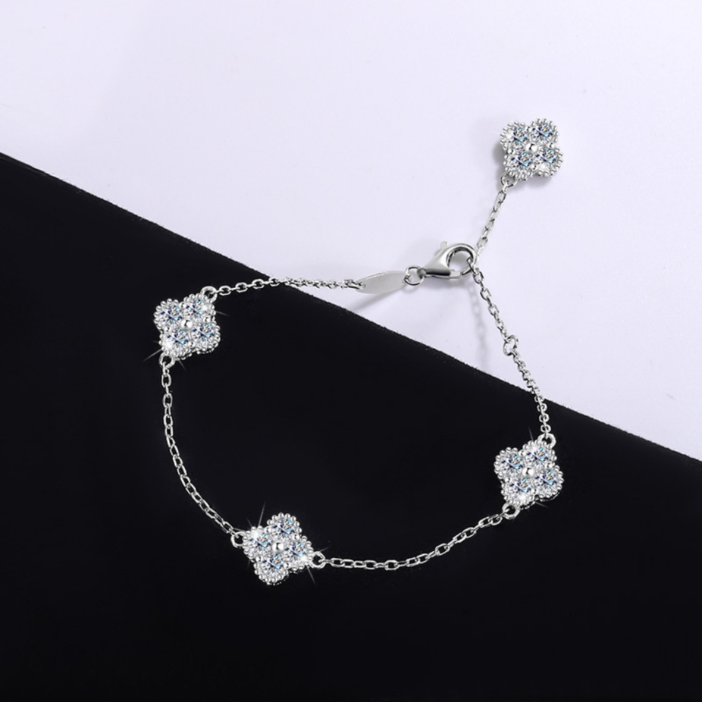 18k white gold 2ct Moissanite diamond bracelet - Picture 4 of 9
